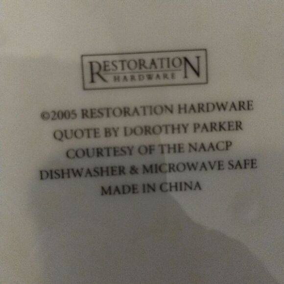 4 Vintage Restoration Hardware Dorothy Parker 7" Cocktail Plates Martini Fun - Picture 2 of 5